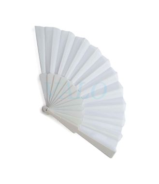 Valoshop - Accesorios del Atuendo - Abanicos - Abanico Liso - Abanico Liso 23cm Blanco 12 u/pqt - WEB ID:000001
