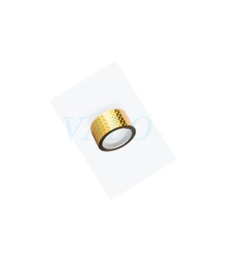 Valoshop - Pegamentos - Cintas Adhesivas - Cinta Adhesiva Holográfica - Cinta Adhesiva Holográfica 2.4cm Dorado 6 u(15m)/pqt - WEB ID:000009